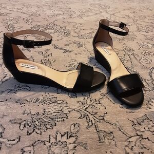 Alex Marie Black Demi Wedge Sandals